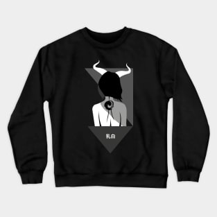 Demoness from nowhere - sad aesthetics in anime style Crewneck Sweatshirt